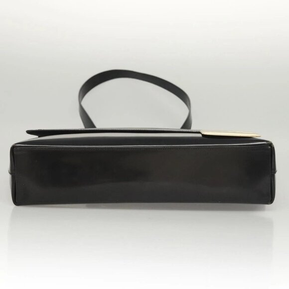 GUCCI Shoulder Bag Enamel Black Gold - Picture 9 of 16